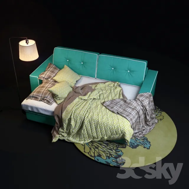 3DS MAX – Bed – 2354