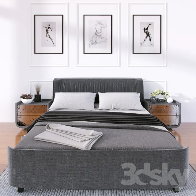 3DS MAX – Bed – 2428