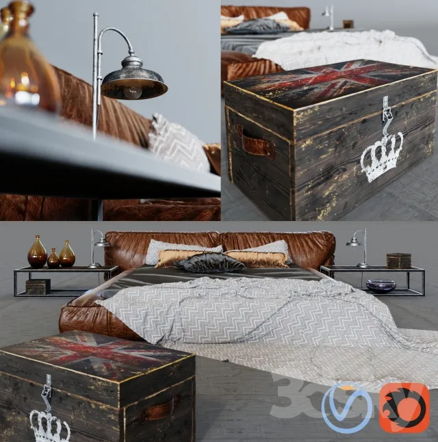 3DS MAX – Bed – 2537