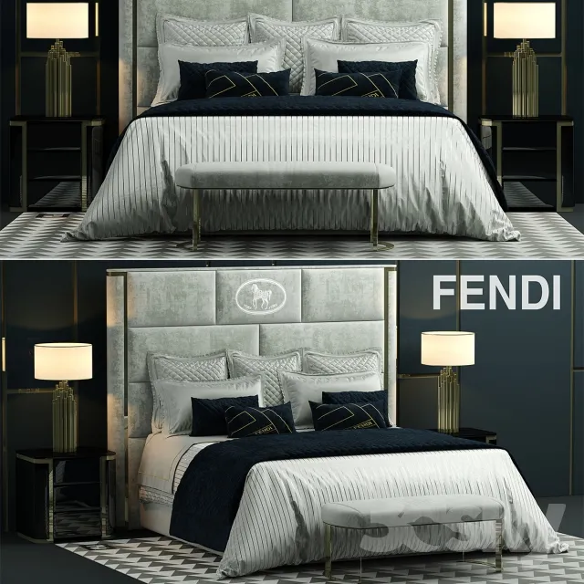 3DS MAX – Bed – 2557