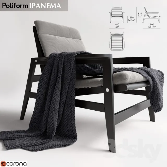 3DS MAX – Armchair – 2983