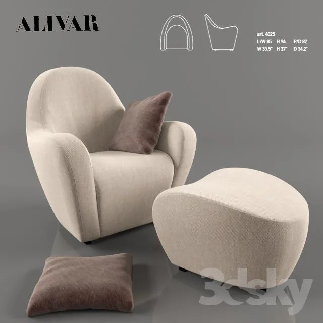 3DS MAX – Armchair – 3718