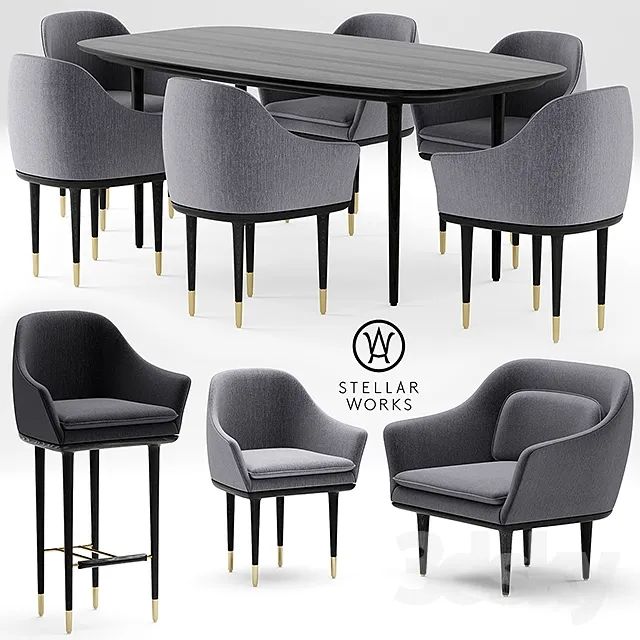 3DS MAX – Dining Table sets – 3920