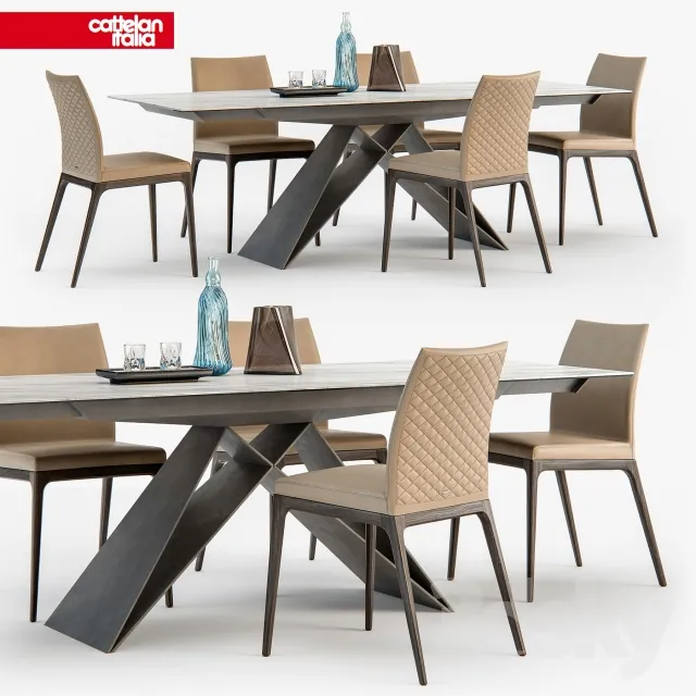 3DS MAX – Dining Table sets – 3943