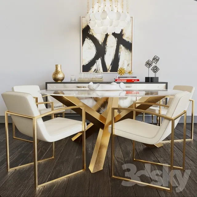 3DS MAX – Dining Table sets – 3997
