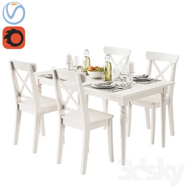 3DS MAX – Dining Table sets – 4040