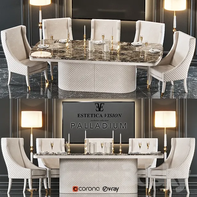 3DS MAX – Dining Table sets – 4048