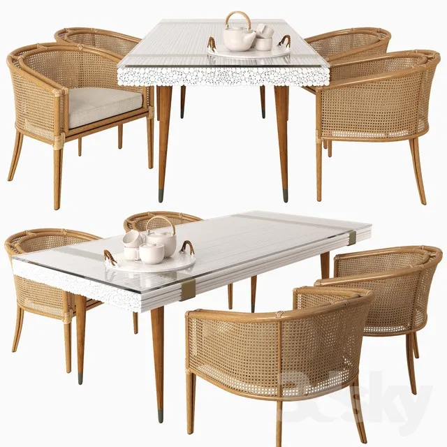 3DS MAX – Dining Table sets – 4052