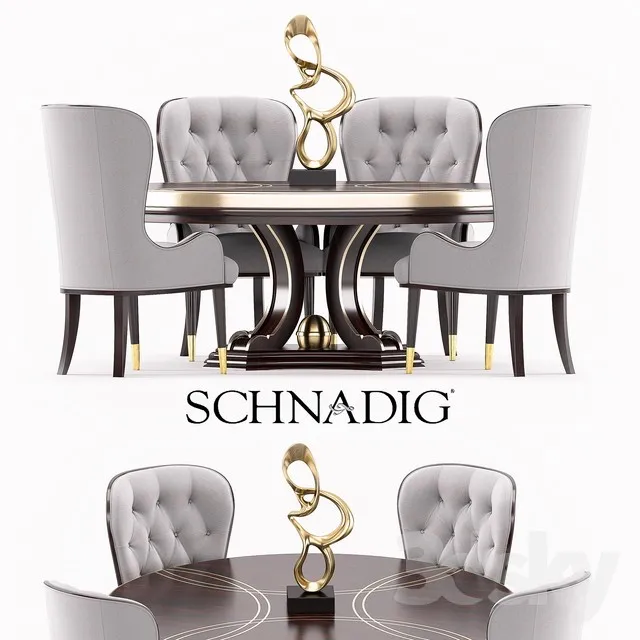 3DS MAX – Dining Table sets – 4053