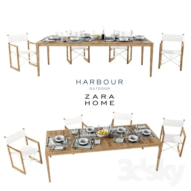 3DS MAX – Dining Table sets – 4071