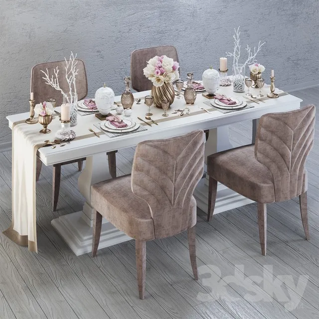 3DS MAX – Dining Table sets – 4091
