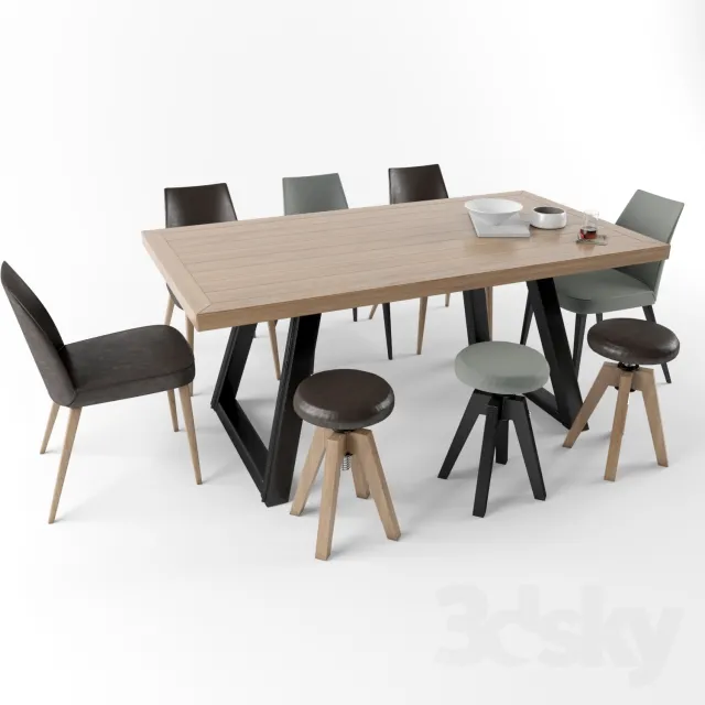 3DS MAX – Dining Table sets – 4269