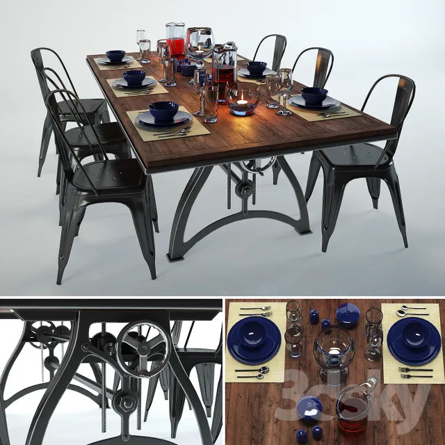 3DS MAX – Dining Table sets – 4336
