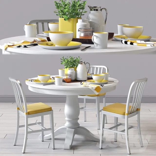 3DS MAX – Dining Table sets – 4339