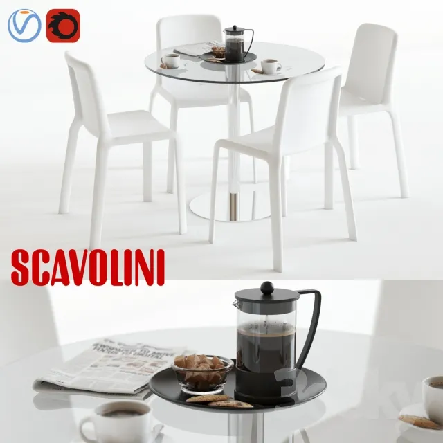 3DS MAX – Dining Table sets – 4348