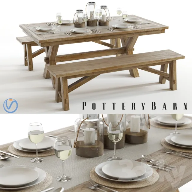 3DS MAX – Dining Table sets – 4356