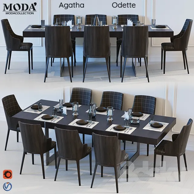 3DS MAX – Dining Table sets – 4358