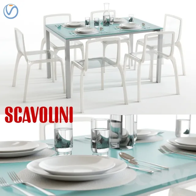 3DS MAX – Dining Table sets – 4362