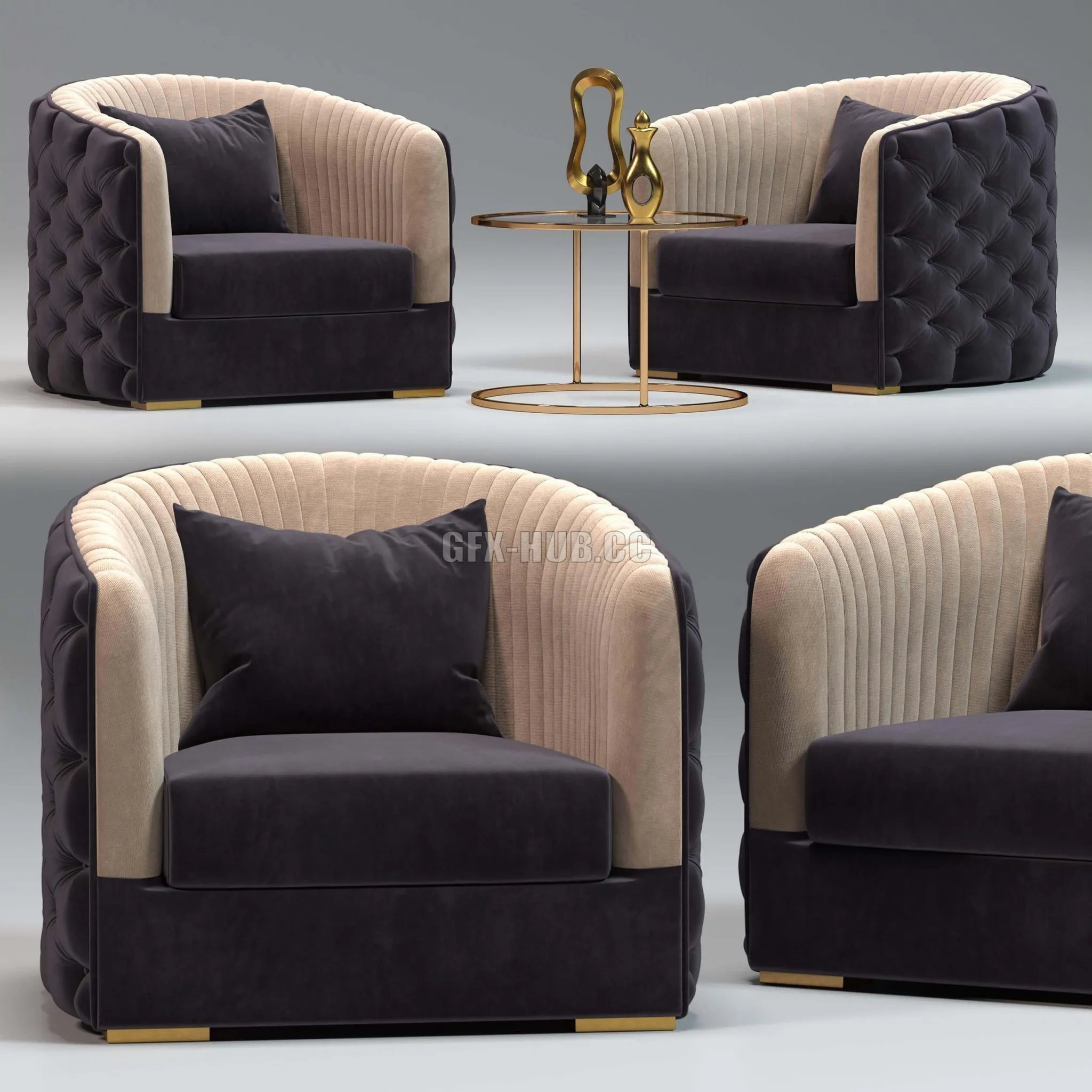 ARMCHAIR – Armchair Lucilla and coffee table