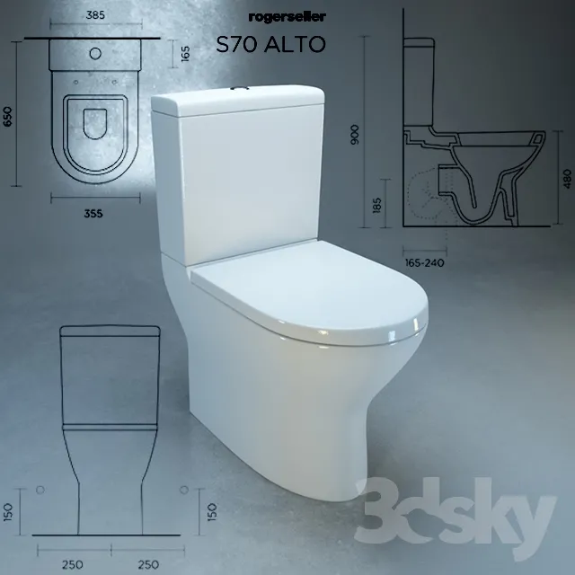 BATHROOM – TOILET AND BIDET – 3DMODELS – 028