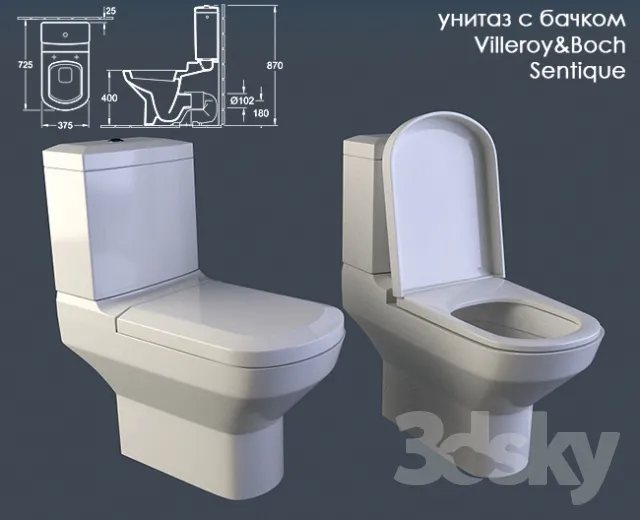 BATHROOM – TOILET AND BIDET – 3DMODELS – 029