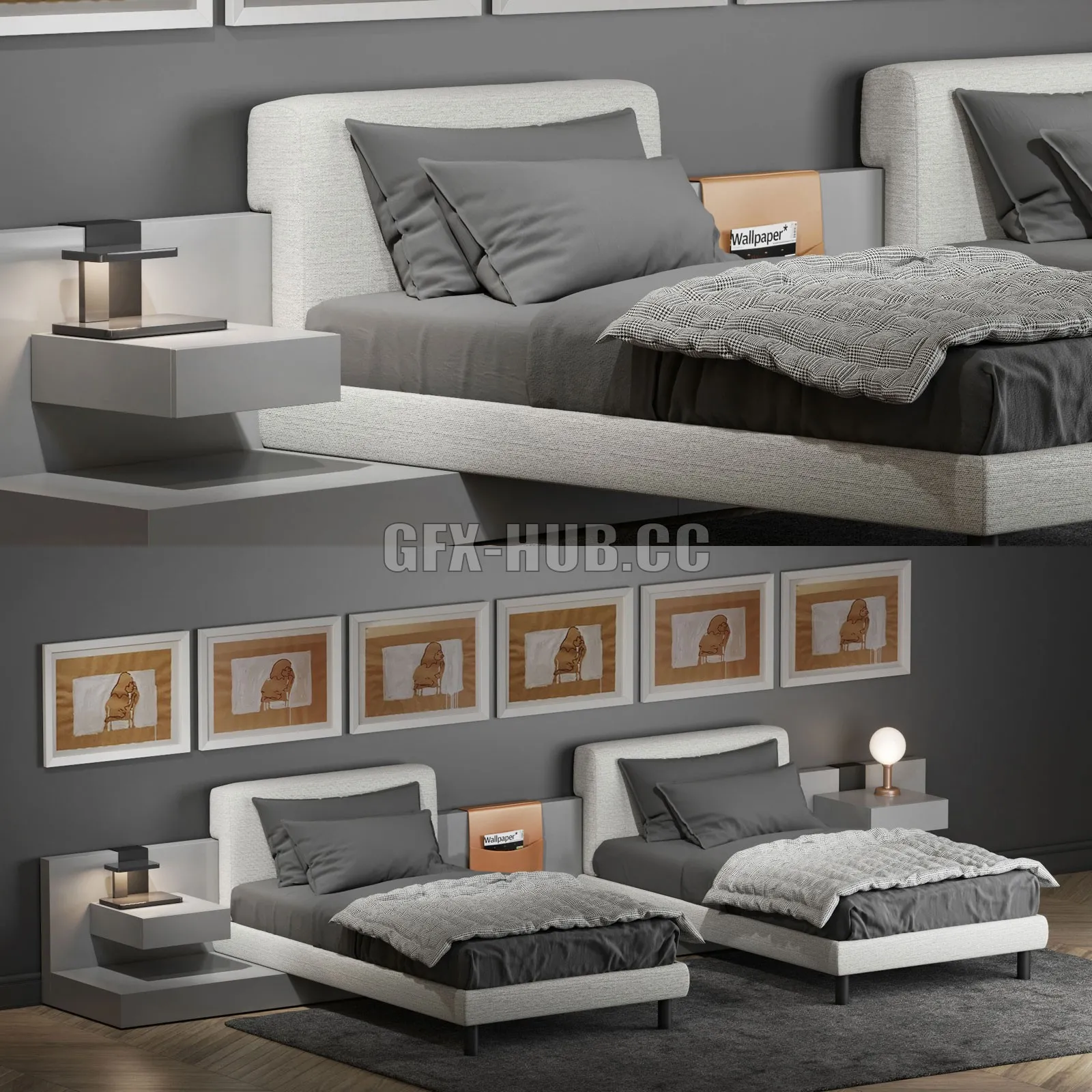BED – Bed Meridiani Cliff 2 (Andrea Parisio design)