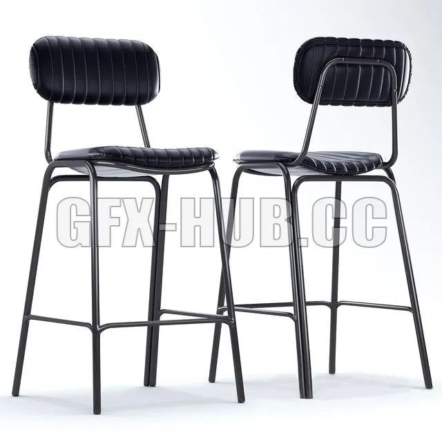 CHAIR – Cult Living Mila Metal Bar Chair with Backres