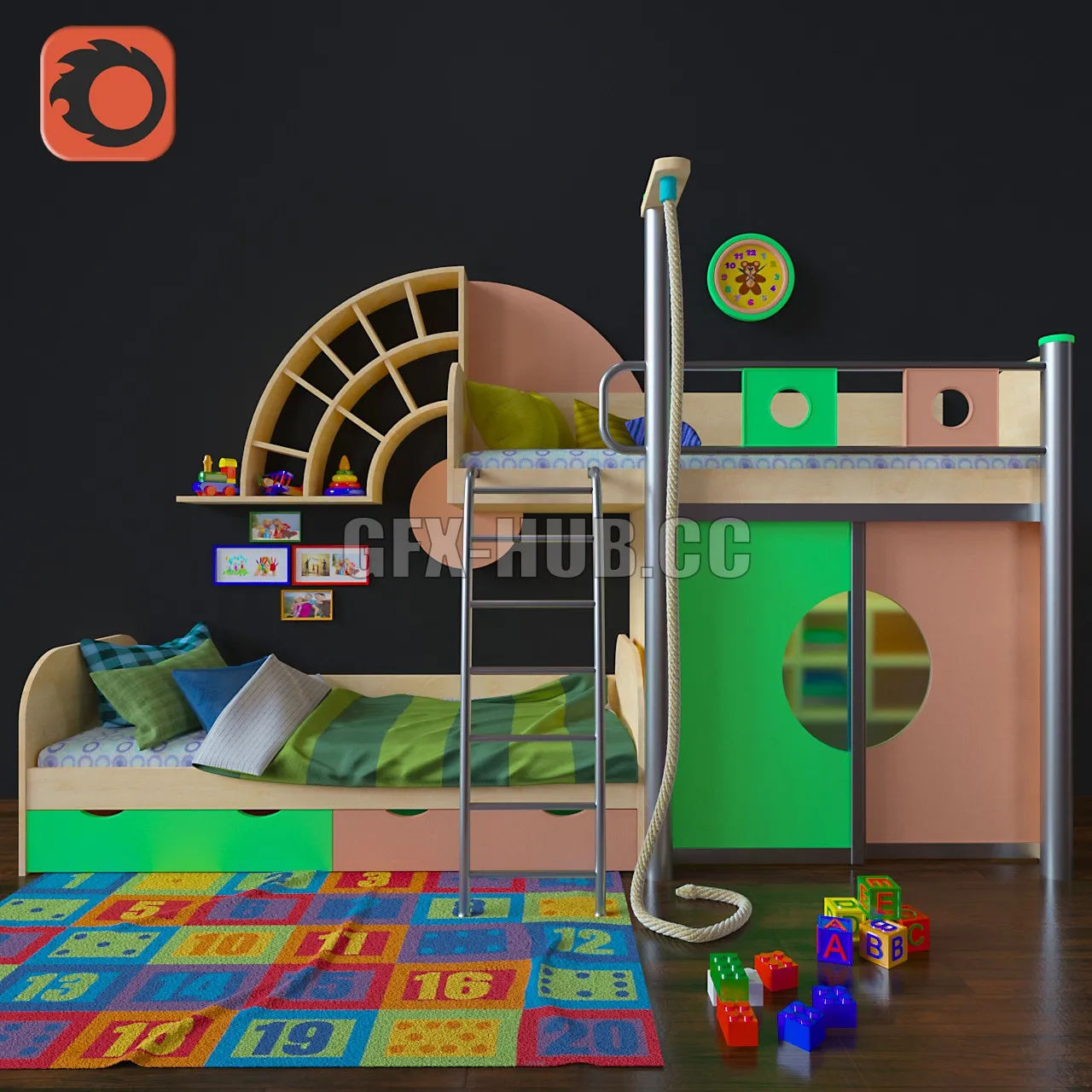 CHILDREN – Children’s furniture Over the Rainbow with decor