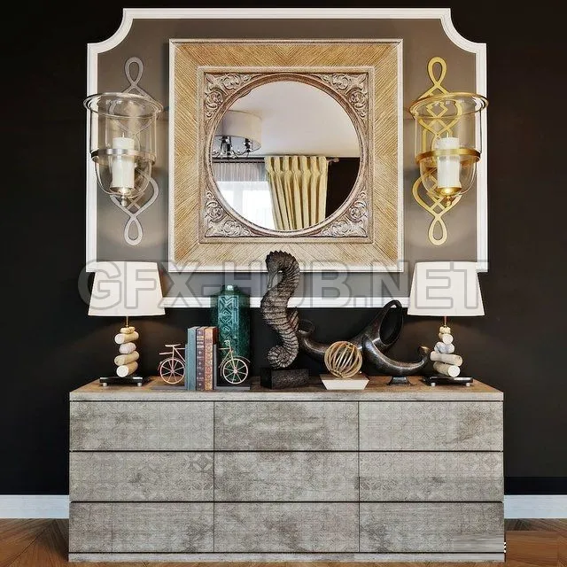 DECORATION – Archpole X chest of drawers with decor