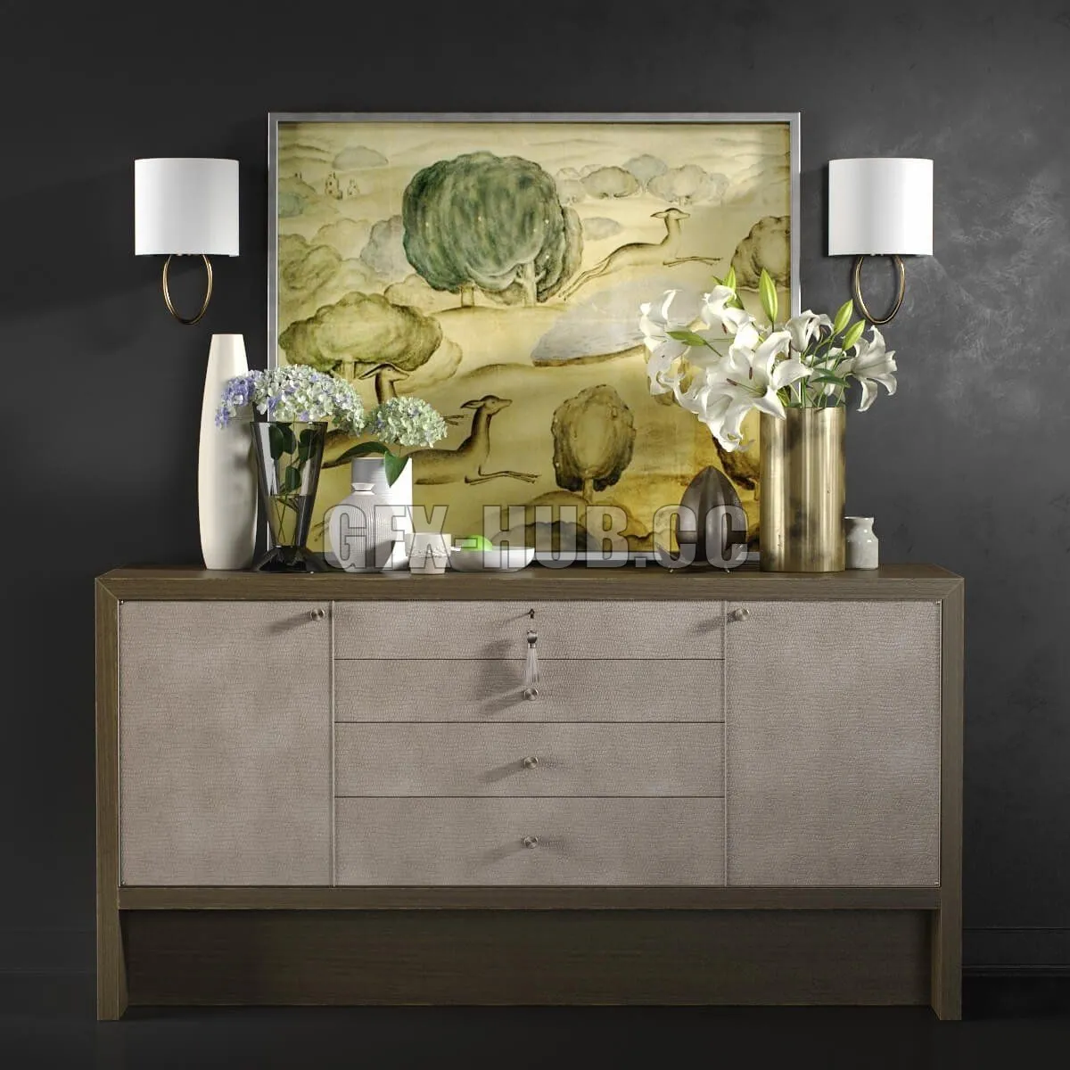 DECORATION – Chest of drawers Carmel Console with decor