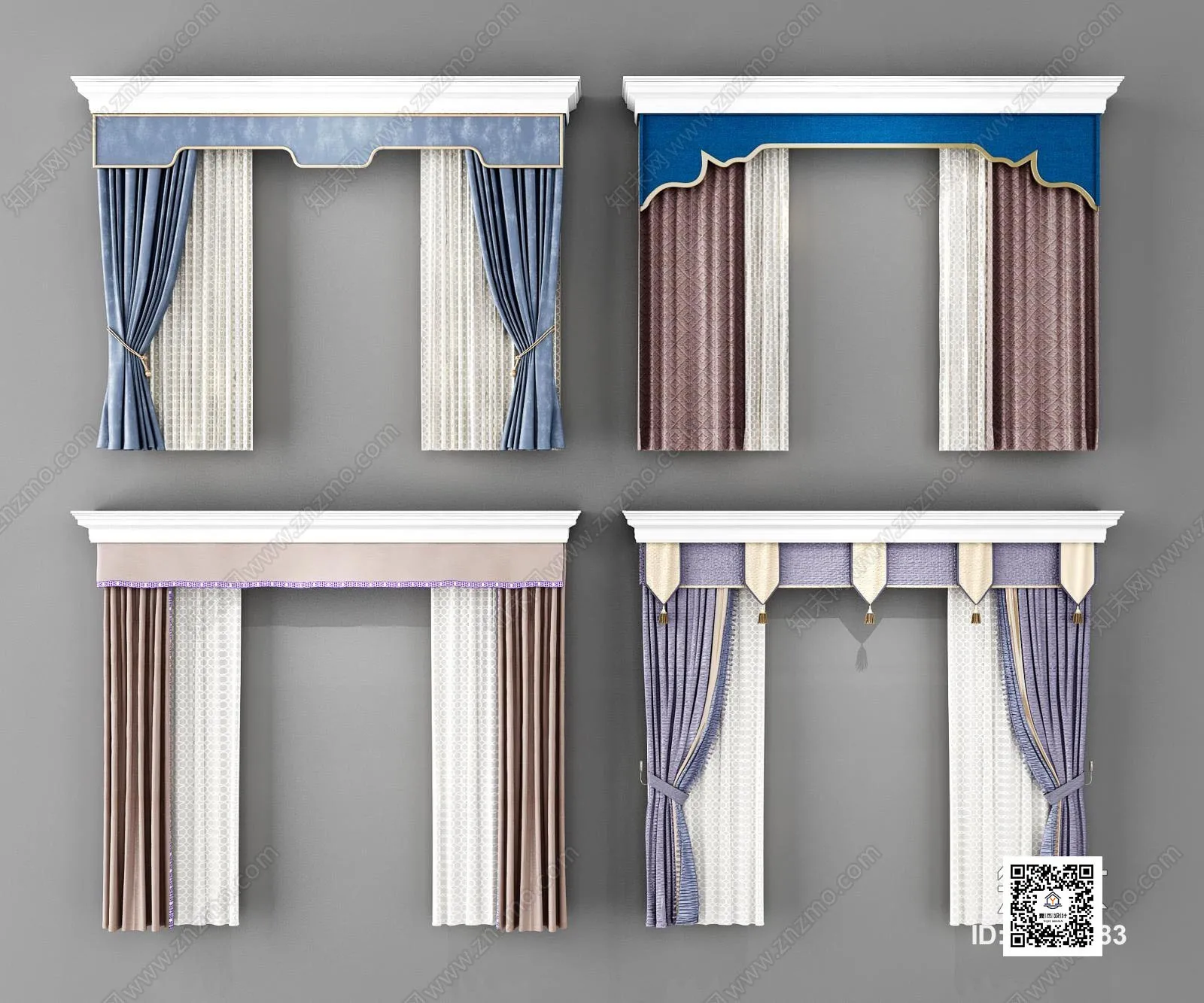 DECORATION – CURTAIN – 3DSKY MODELS – 338