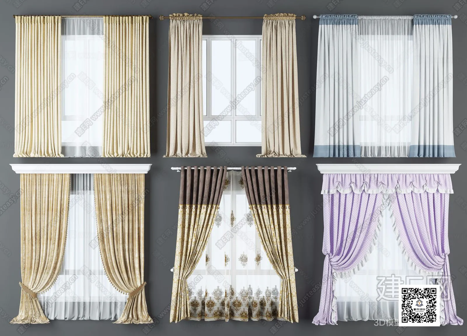 DECORATION – CURTAIN – 3DSKY MODELS – 355