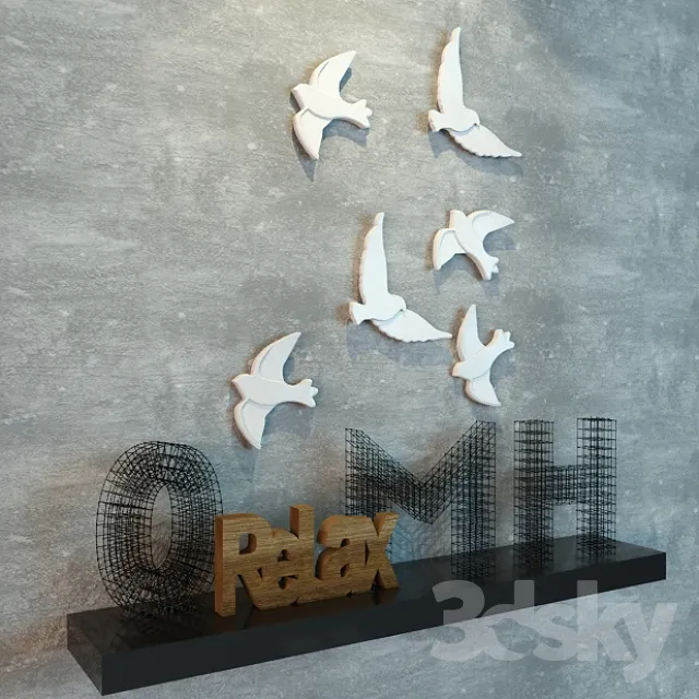 DECORATION – DECORATIVE SET – 3DS MAX MODELS – 021