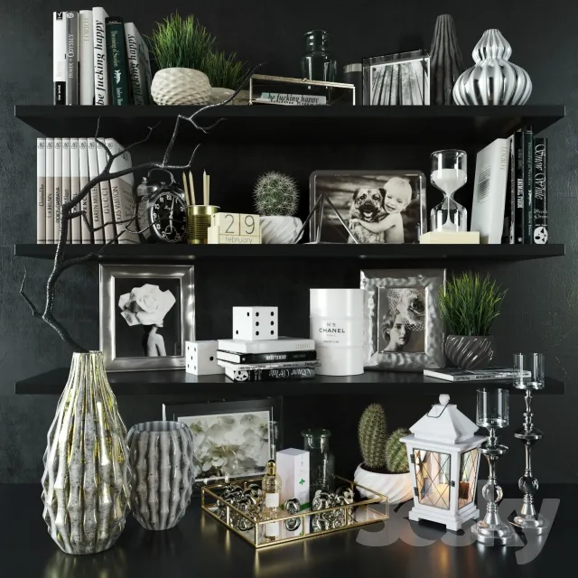 DECORATION – DECORATIVE SET – 3DS MAX MODELS – 040