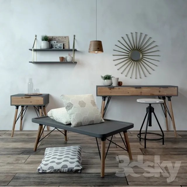 DECORATION – DECORATIVE SET – 3DS MAX MODELS – 058