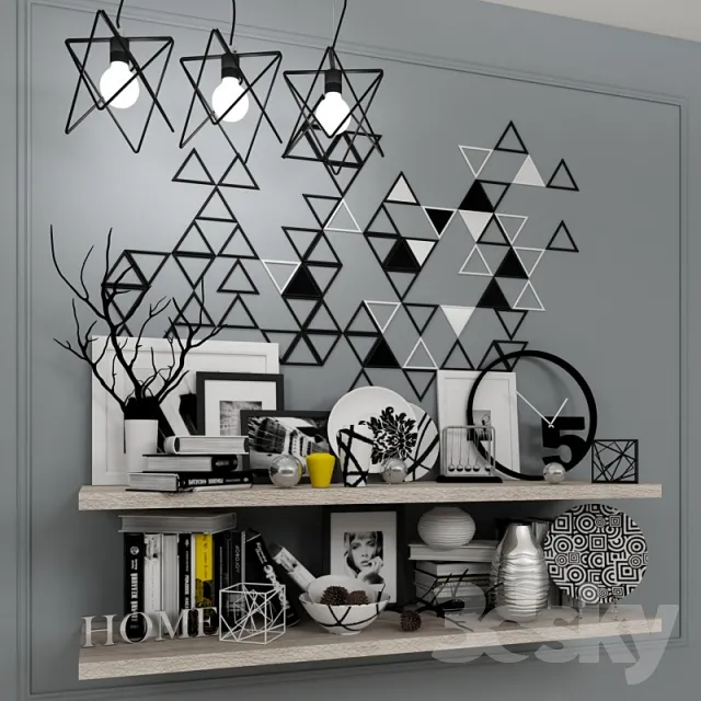 DECORATION – DECORATIVE SET – 3DS MAX MODELS – 236