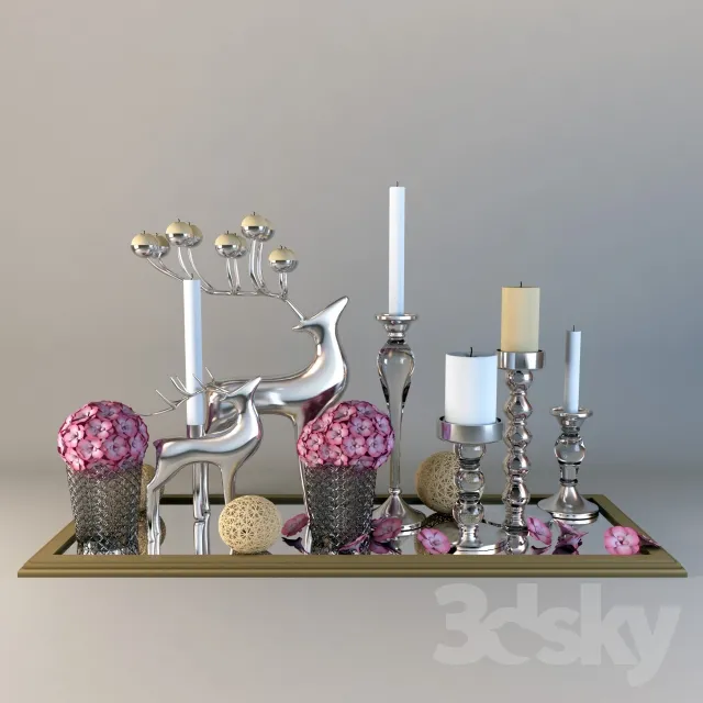 DECORATION – DECORATIVE SET – 3DS MAX MODELS – 246