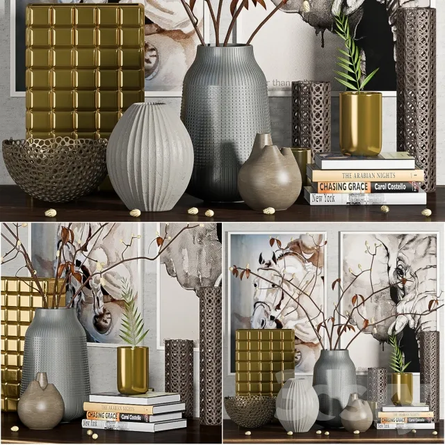 DECORATION – DECORATIVE SET – 3DS MAX MODELS – 457