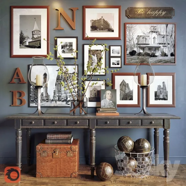 DECORATION – DECORATIVE SET – 3DS MAX MODELS – 484