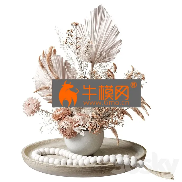 FLOWER – Bouquet of dried flowers with chrysanthemums 34