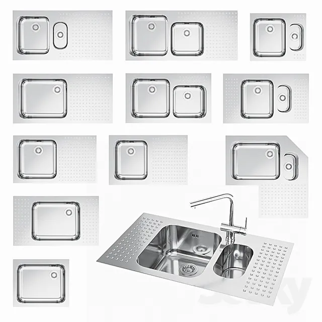 KITCHEN – SINK AND FAUSET – 3D MODELS – 010
