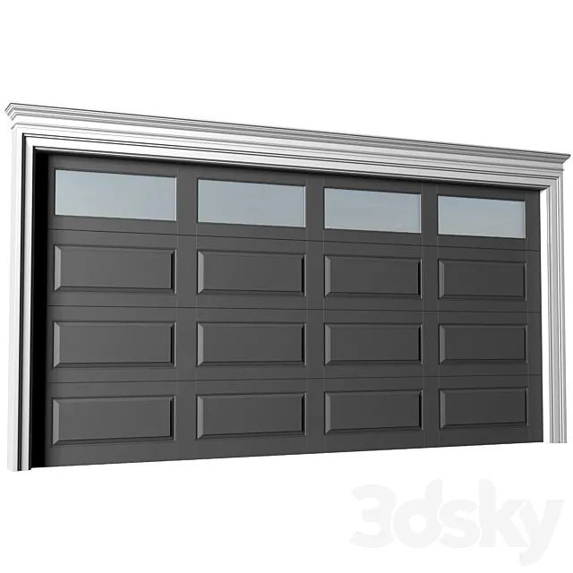 Automatic Garage Doors in classic style.Garage Doors.Traditional Automatic Wood Garage Doors.Entrance modern Gates 3DS Max Model