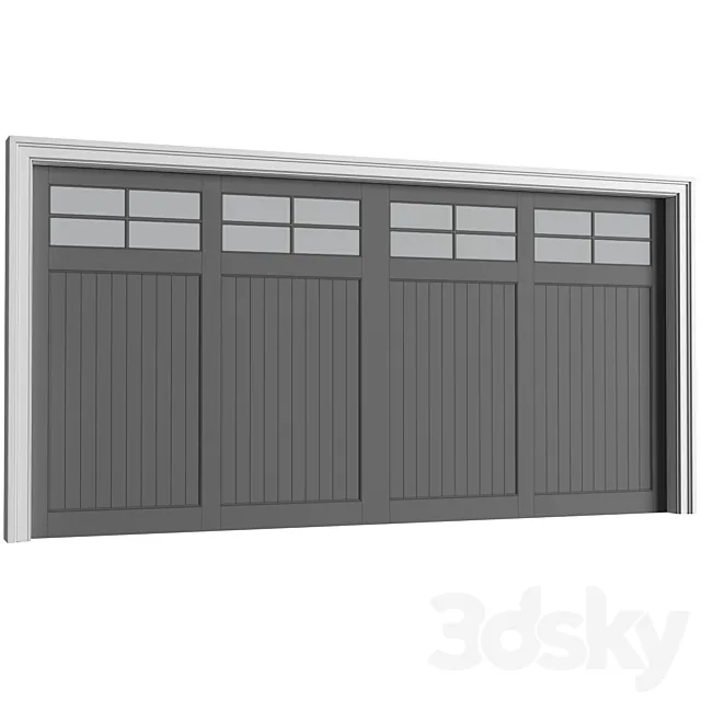 Automatic Garage Doors in classic style.Garage Doors.Traditional Automatic Wood Garage Doors.Entrance modern Gates 3ds Max