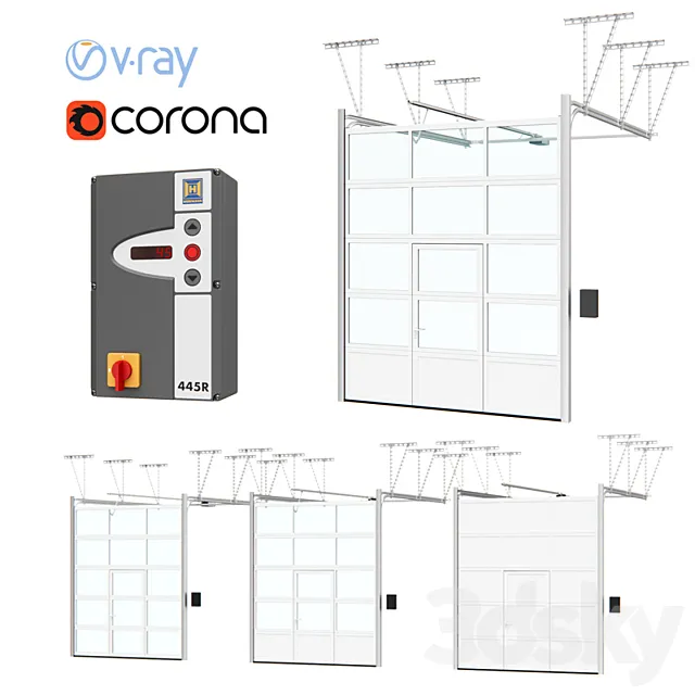 Automatic gates Hormann door 3DSMax File