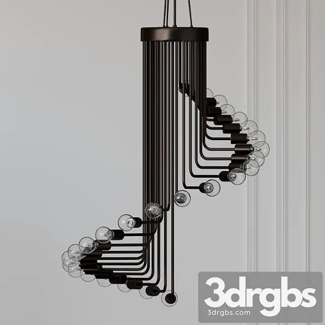 Ava – modern nordic spiral chandelier 3dsmax Download