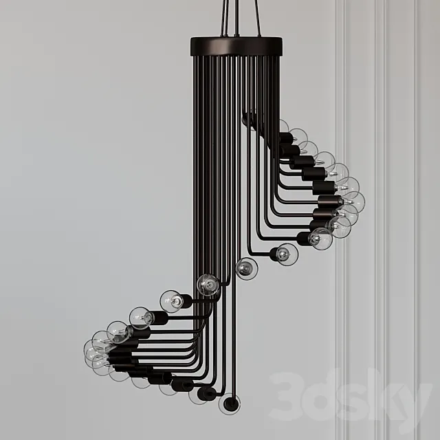 AVA – Modern Nordic Spiral Chandelier 3ds Max