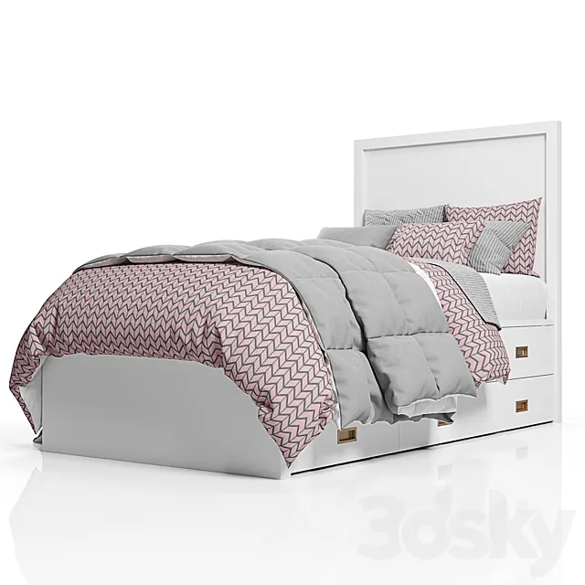 AVALON BED WITH TRUNDLE 3DS Max Model