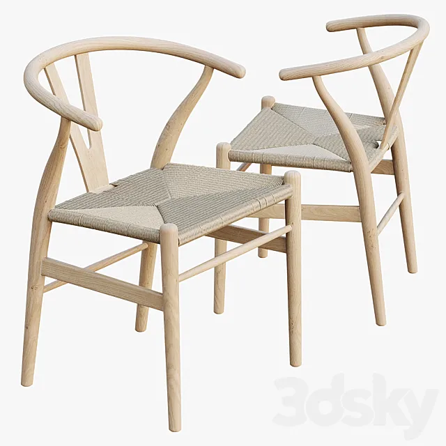 AVE Carl Hansen CH24 WISHBONE CHAIR 3DS Max Model