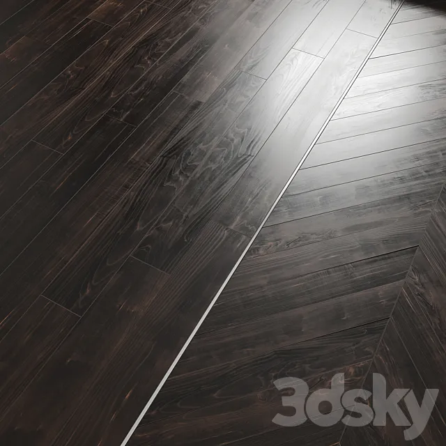 AVE Floor Dark Perfect Oak (Laminate and Chevron Tiles) 3DSMax File