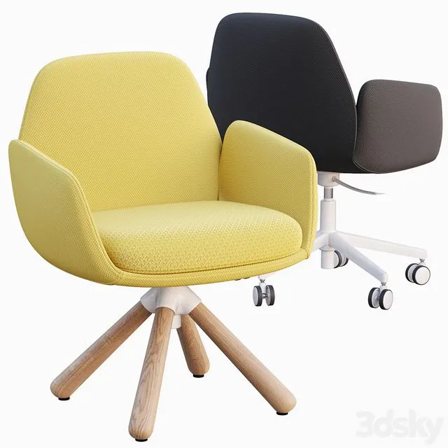 AVE Haworth Poppy Guest Chairs 3dsMax Model
